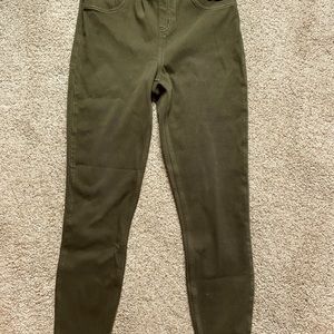 Spanx olive green Jean-ish ankle leggings size L